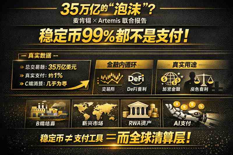  35万亿交易额背后；稳定币并非支付主流，报告剖析其真实角色。 IT技术