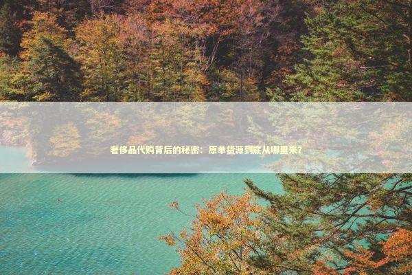 奢侈品代购背后的秘密:原单货源到底从哪里来? 奢侈品代购背后的秘密:原单货源到底从哪里来? 时尚用品